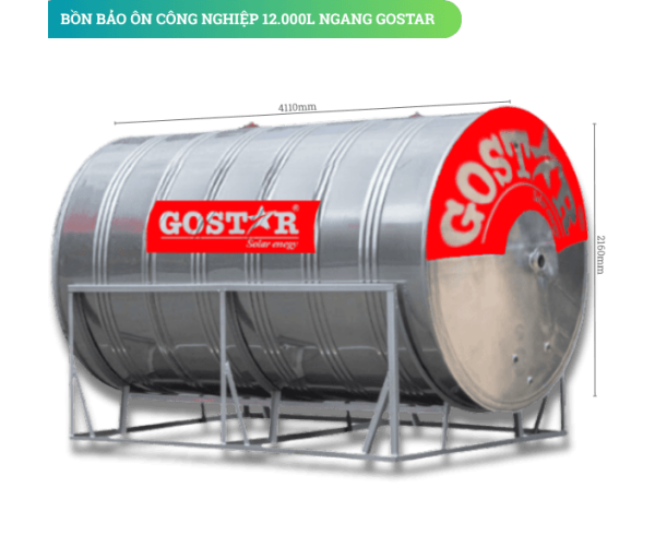 Bồn Bảo Ôn Công Nghiệp 12000L Ngang Gostar