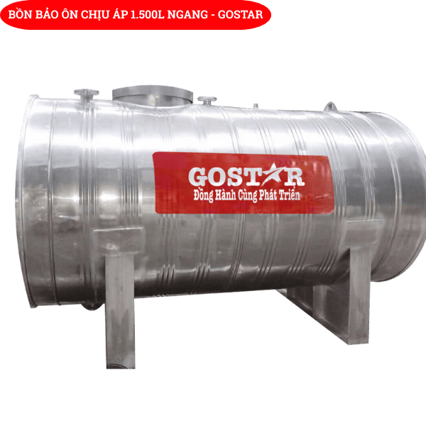 Bồn Bảo Ôn Chịu Áp 1500L Ngang