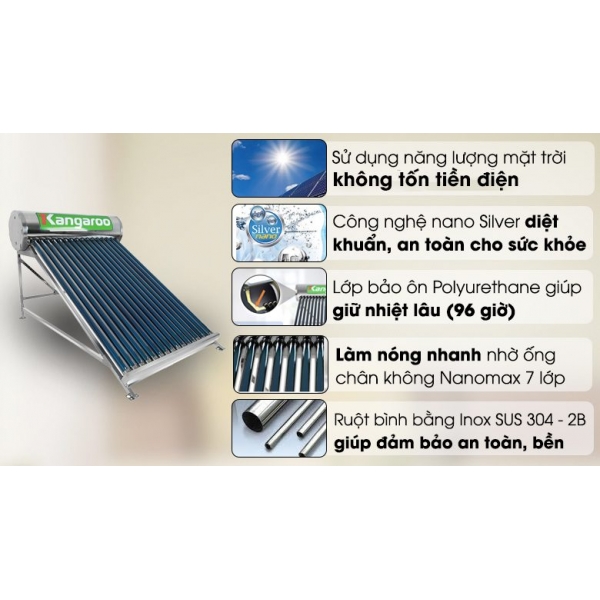 Máy Nước Nóng Năng Lượng Mặt Trời 200L